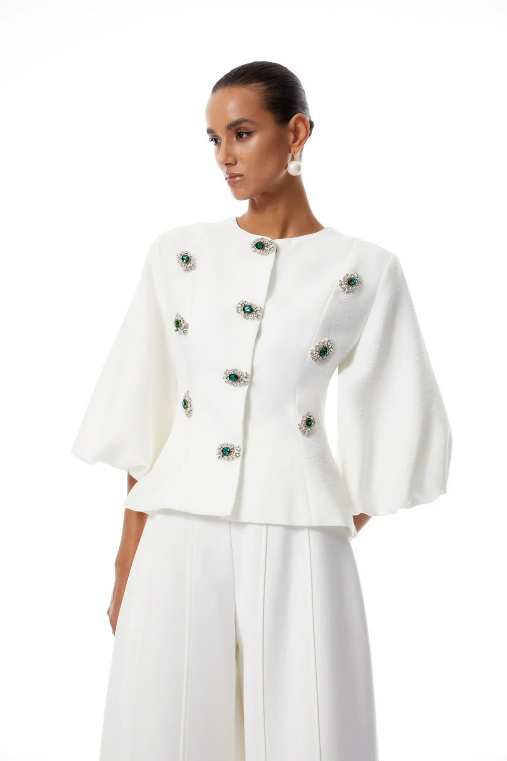 Camisa bordada a mão - elegante sofisticada