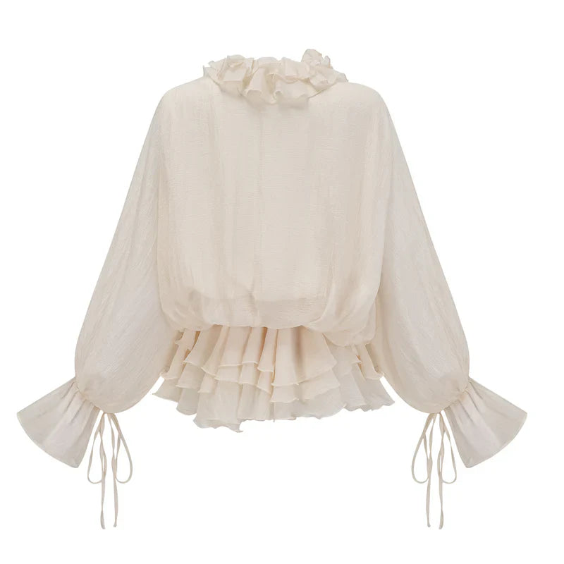 Vestido Flores em 3D, Decote em V e Detalhes em Babados