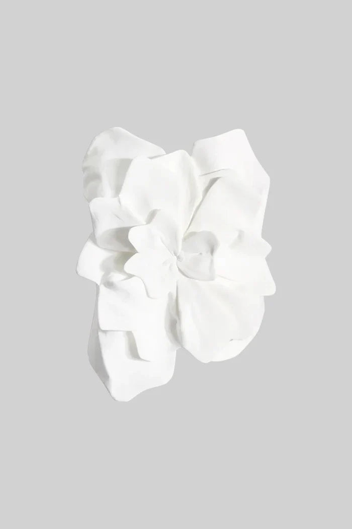 Corset com detalhes florais 3D