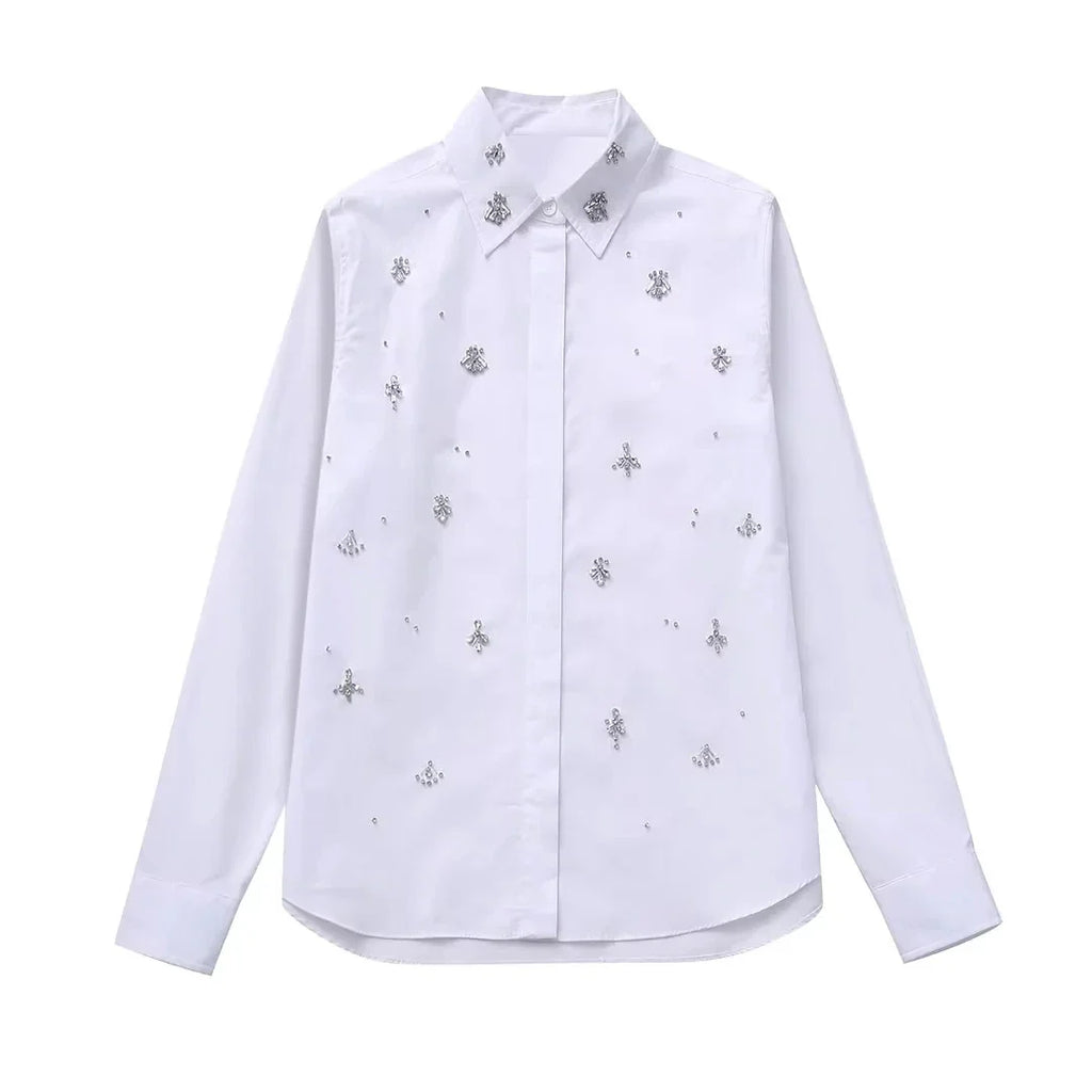 Camisa bordado em Cristais - Novidade
