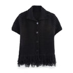 Conjunto em Tricô Vazado – Saia Mini + Camisa