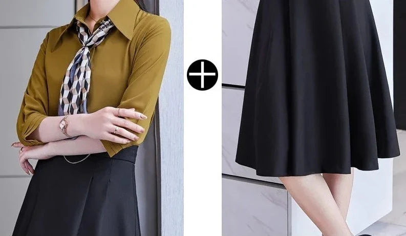 Conjunto saia e Camisa Alfaiataria Luxo