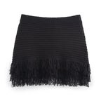 Conjunto em Tricô Vazado – Saia Mini + Camisa