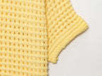 Conjunto em Tricô Vazado – Saia Mini + Camisa