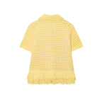 Conjunto em Tricô Vazado – Saia Mini + Camisa