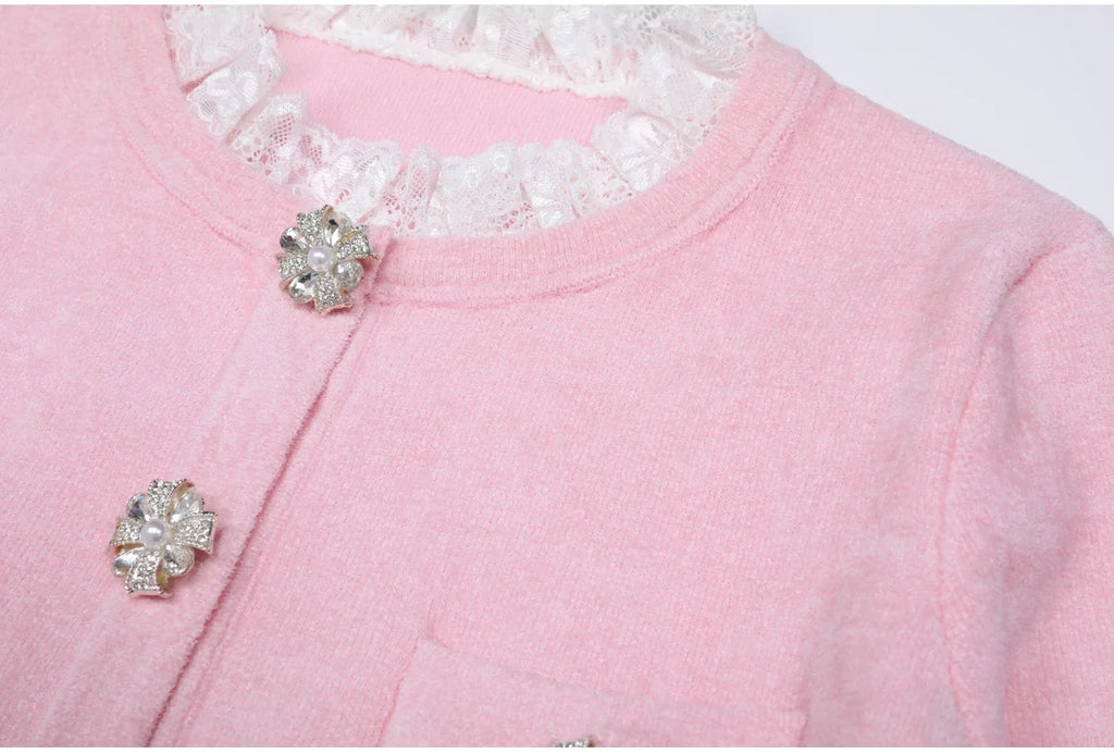 Conjunto Executivo Rosa: Casaco Estruturado e Saia Sereia Midi – Elegância