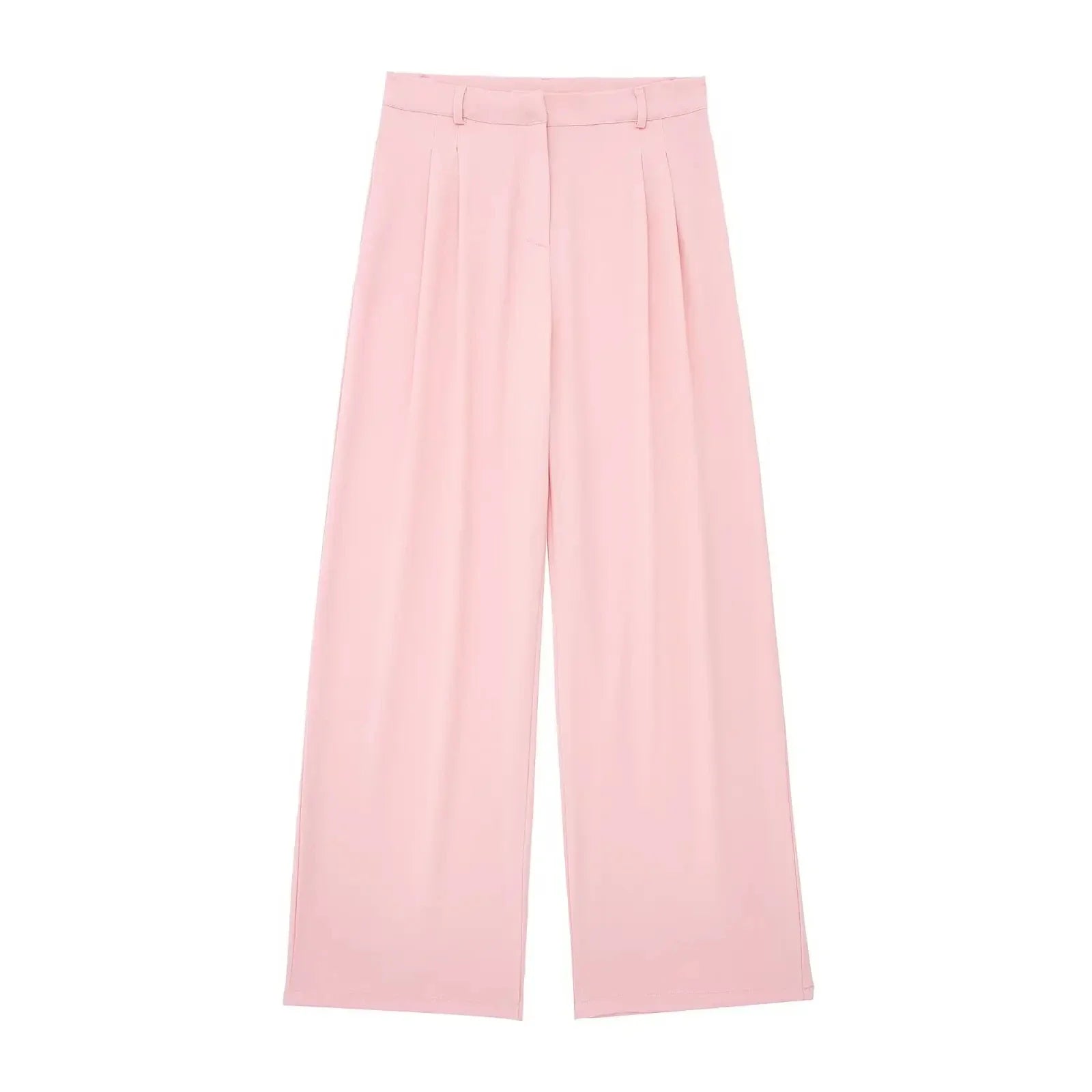 Conjunto Colete Halter Sem Mangas com Bolsos + Calça Pantalona Cintura Alta, Look Executivo Moderno
