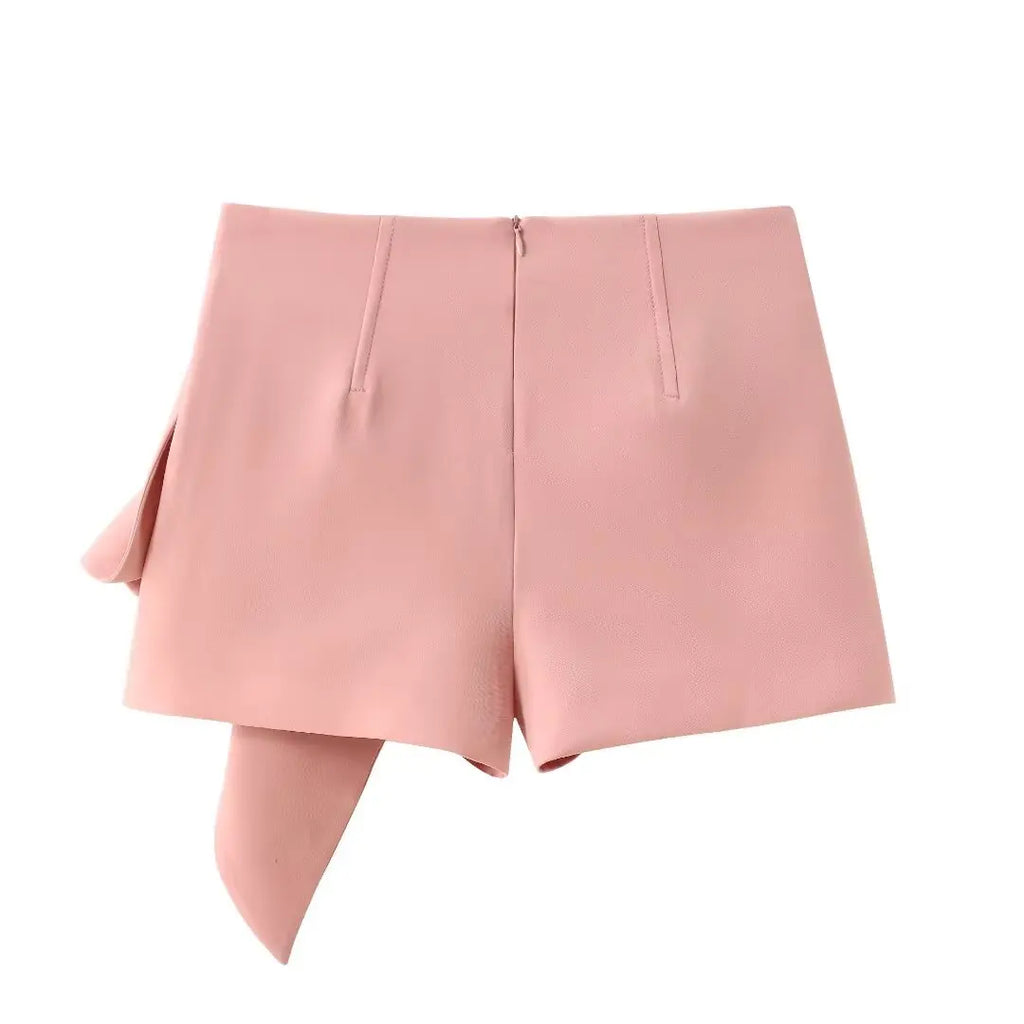Conjunto Feminino 3 Peças: Blazer, Colete Corset e Short Saia de Cintura Alta