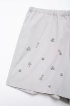 Conjunto Bordado com cristais - shorts e camisa