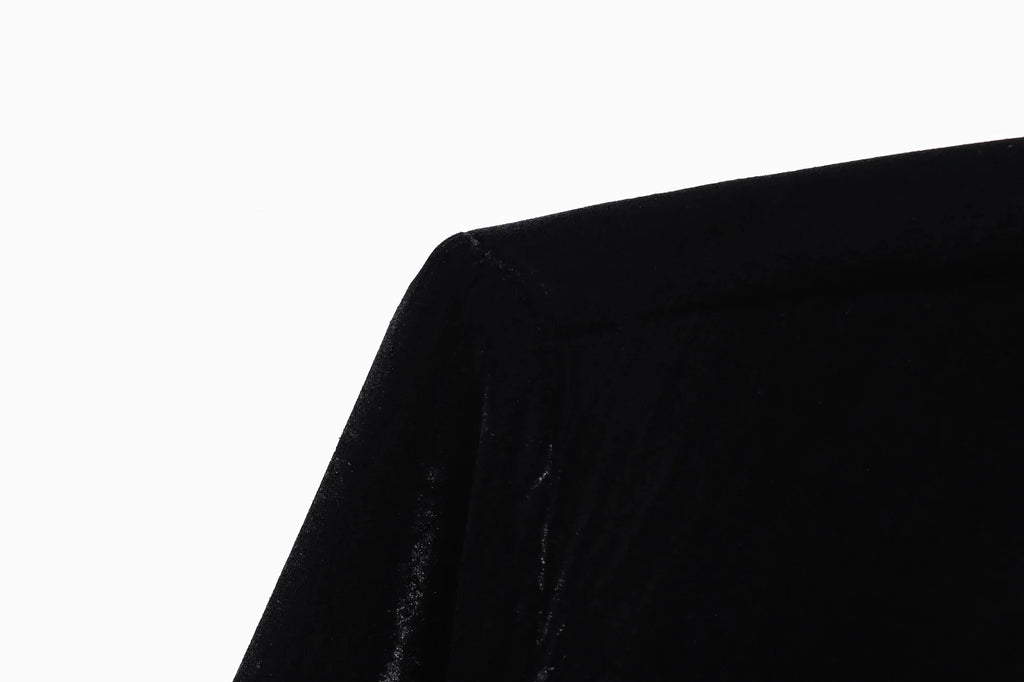 Conjunto em Veludo com Camisa de Manga Longa e Calça – Design Elegante com Detalhes Laterais