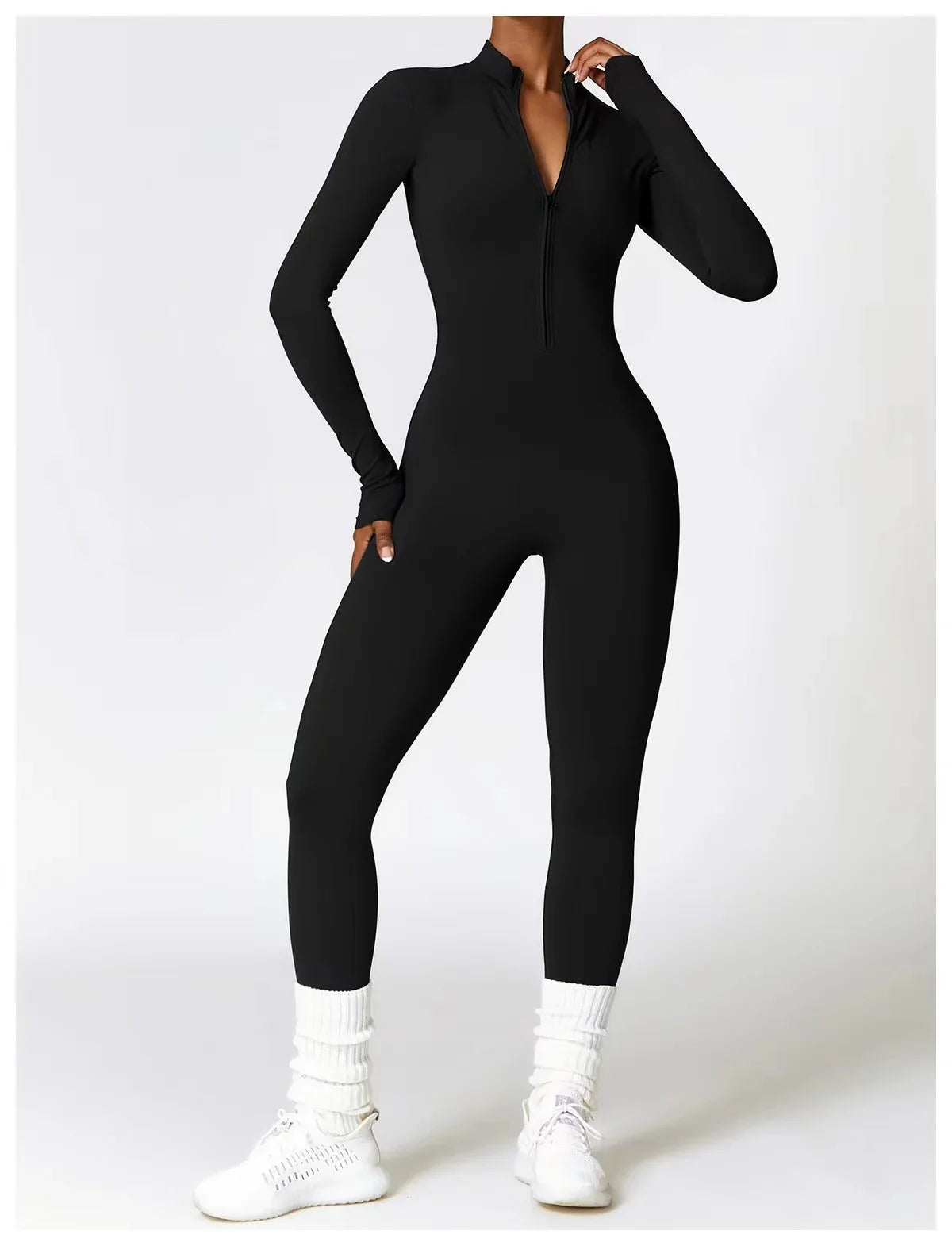 Macacão sem costura outerwear alta elasticidade