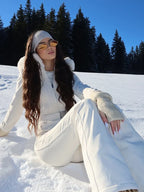 Macacão Feminino Elegante, Proteção Impermeável e Design de Inverno