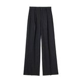 Calça de Alfaiataria Listrada – Cintura Alta e Silhueta Wide Leg Elegante