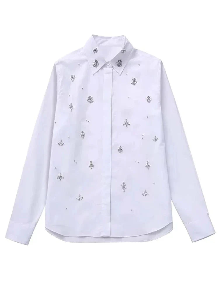 Camisa bordado em Cristais - Novidade