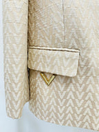 Conjunto de Luxo: Blazer e Calça em Jacquard com Monograma Exclusivo