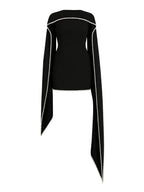 Vestido de Alfaiataria com Design Assimétrico Bordado com Perolas