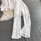 Conjunto bordado delicado - Calça e camisa