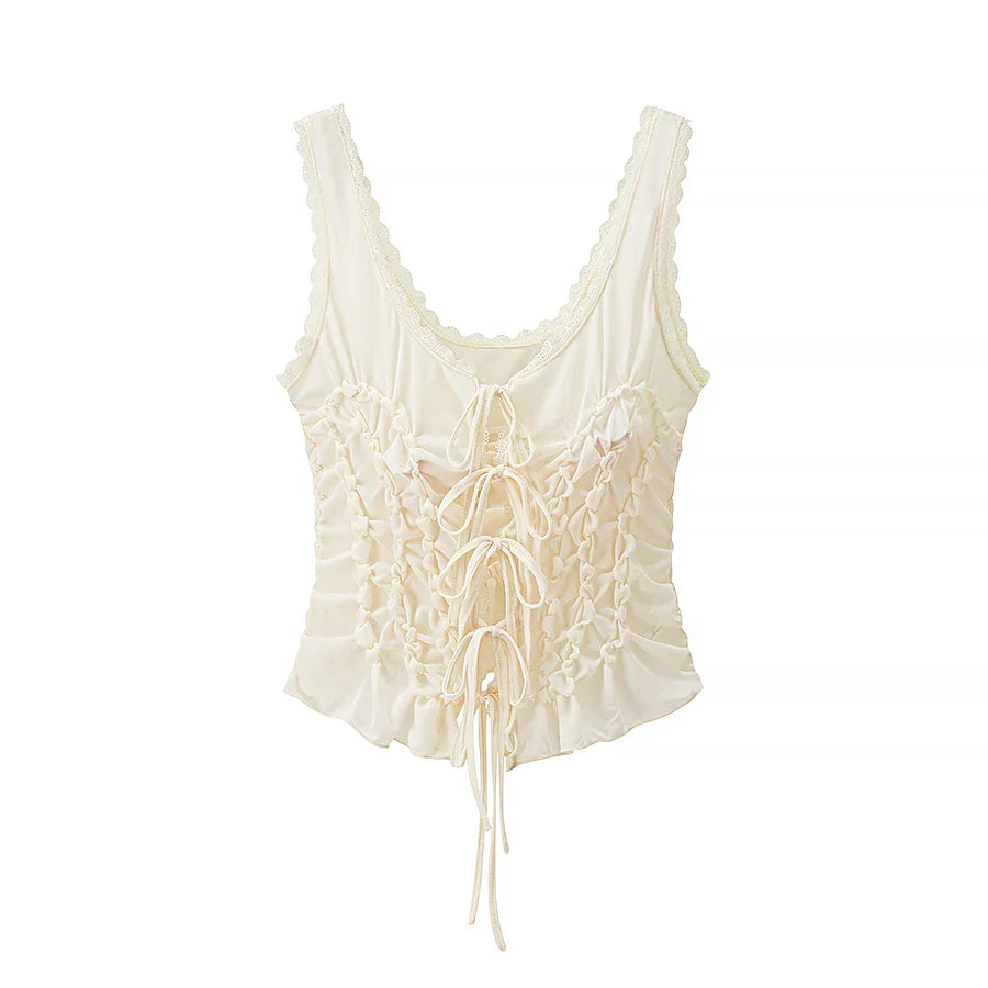 Top Modelo Escultural com Drapeado Delicado e Decote em V – Silhueta Elegante e Ajuste Modelado
