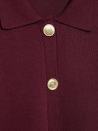 Conjunto Luxo Vermelho em Malha de Alta Densidade – Cardigã e Saia