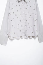 Conjunto Bordado com cristais - shorts e camisa