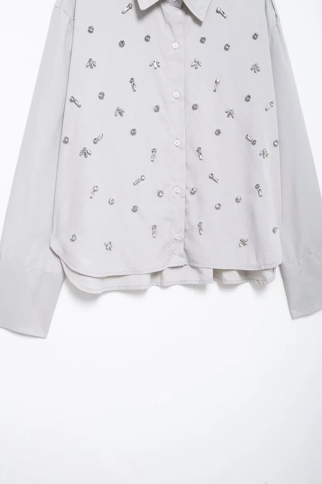 Conjunto Bordado com cristais - shorts e camisa