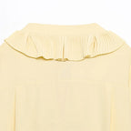 Conjunto Camisa com Babados & Saia Midi Casual Primavera/Verão