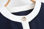 Conjunto Feminino Versátil – Blusa Básica com Recortes e Calça Reta Cintura Alta