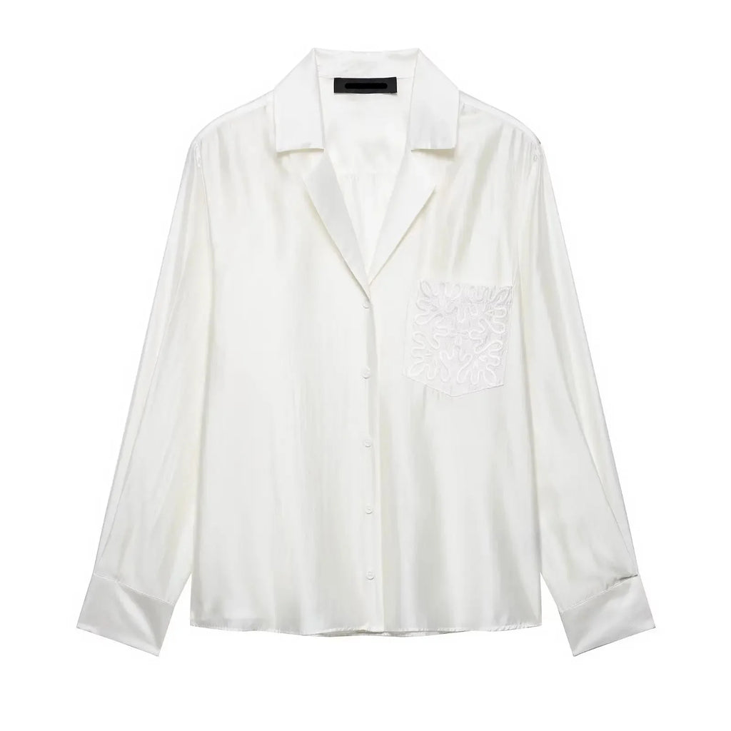 Camisa Elegante de Manga Longa – Modelagem Solta e Minimalista