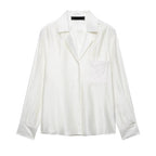 Camisa Elegante de Manga Longa – Modelagem Solta e Minimalista