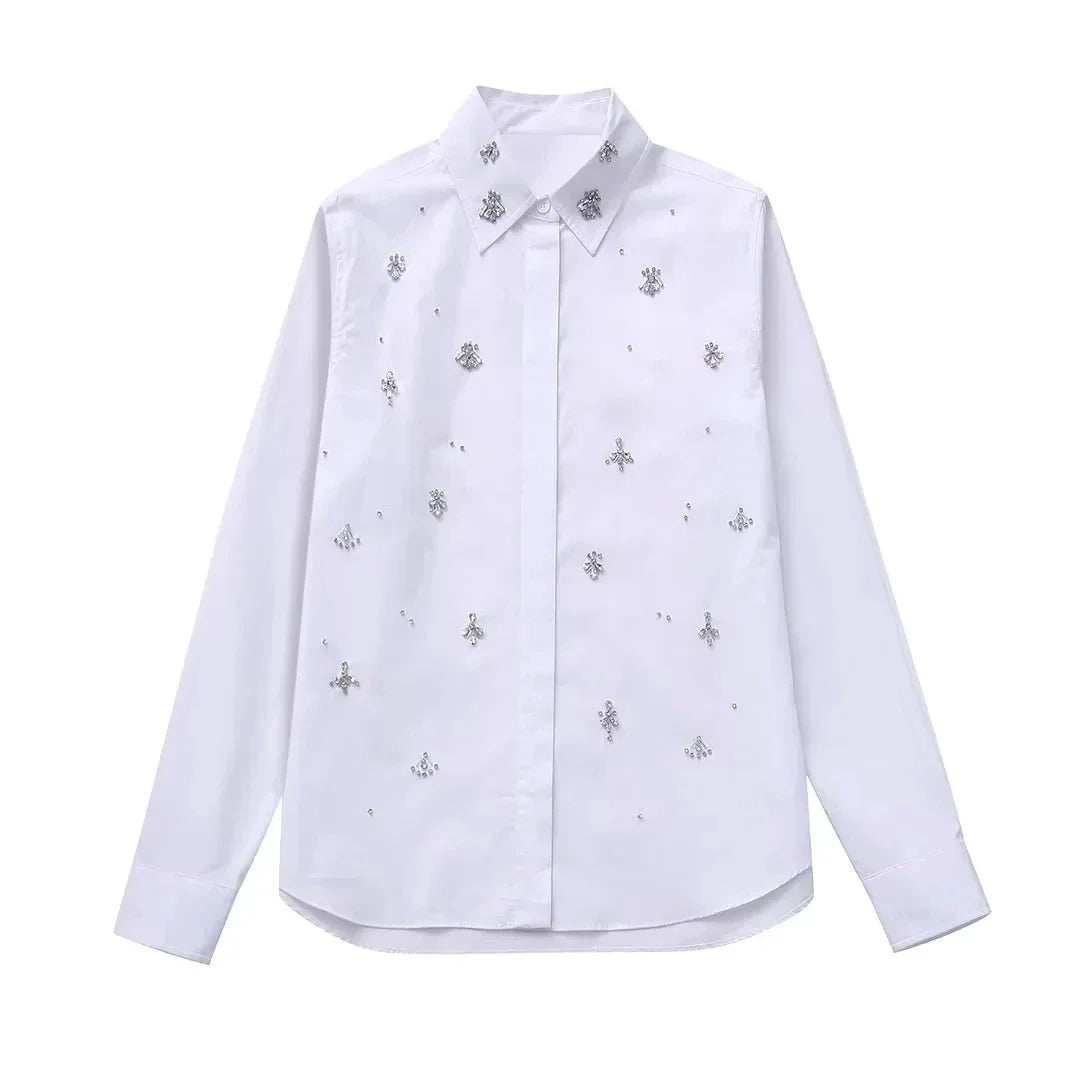 Camisa bordado em Cristais - Novidade