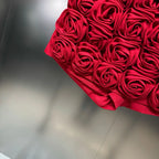 Saia Com Aplicação em rosas bordadas - Alfaiataria