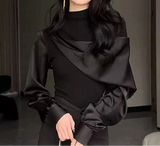Blusa com Gola Alta Média – Elegância Sofisticada