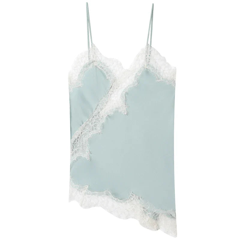 Top Assimétrico em Renda com Caimento Delicado – Elegância Contemporânea