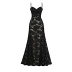Vestido Longo Renda Floral Exclusiva e Caimento Fluido de Luxo