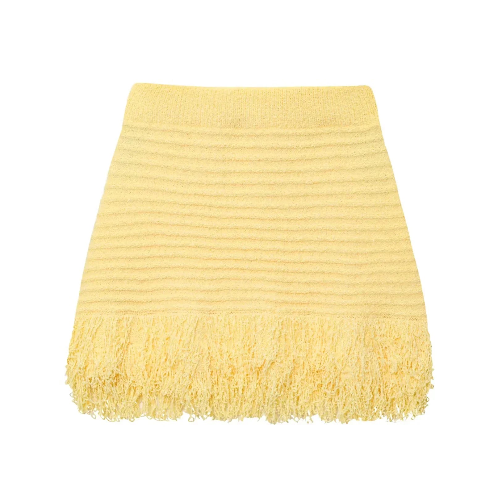Conjunto em Tricô Vazado – Saia Mini + Camisa