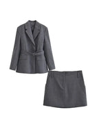 Conjunto Blazer e Saia Alfaiataria - Novidade