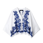 Conjunto Elegante – Camisa Bordada E Saia Plissada