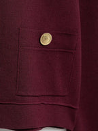 Conjunto Luxo Vermelho em Malha de Alta Densidade – Cardigã e Saia