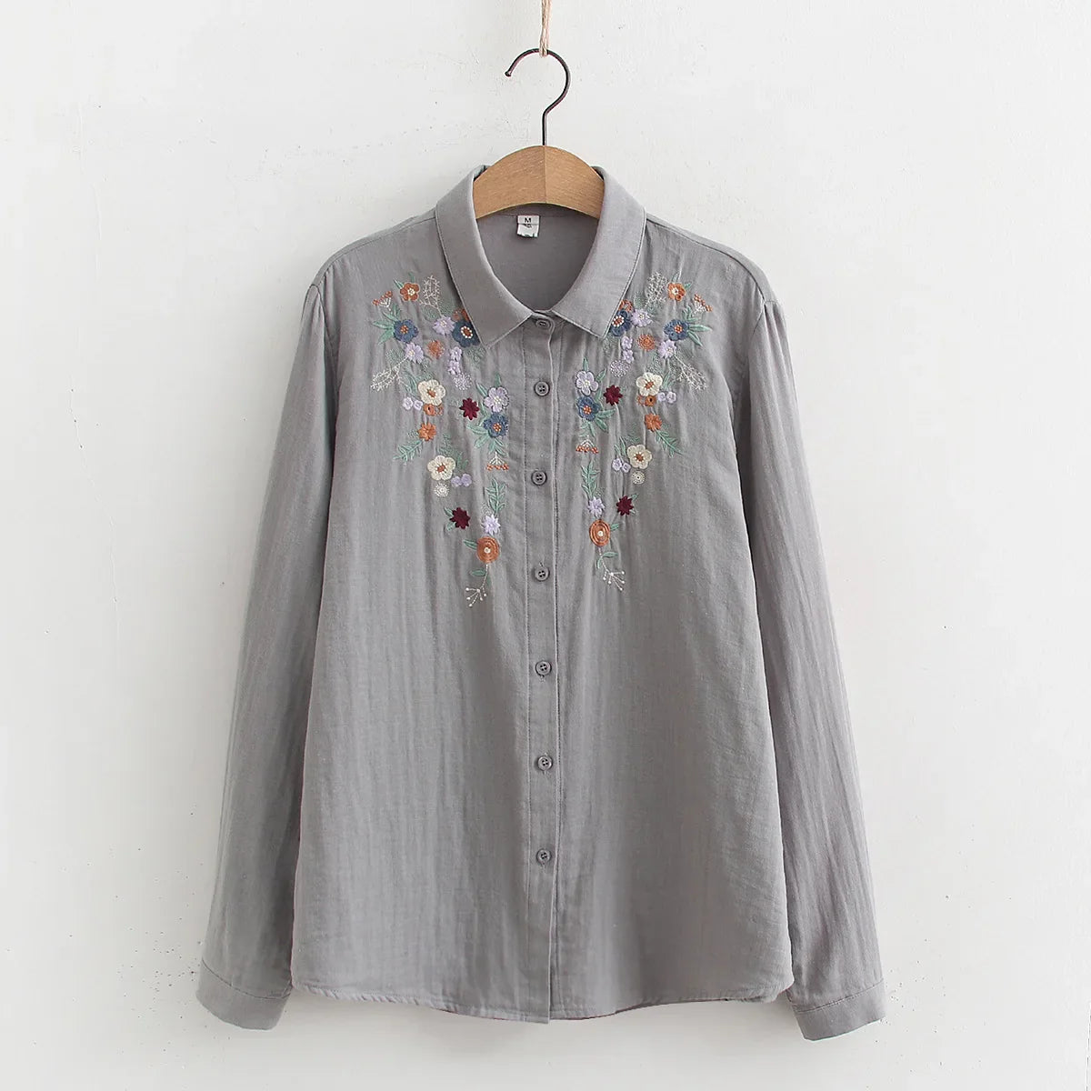 Camisa 100% Algodão com Bordado – Conforto e Estilo Natural