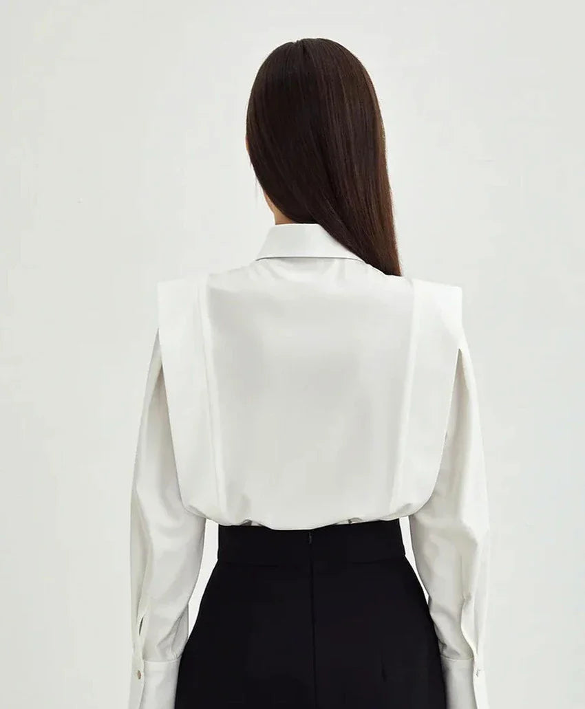 Blusa CHCH Elegante – Gola Clássica e Babados