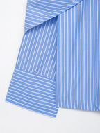 Camisa Casual Listrada com Lenço Integrado