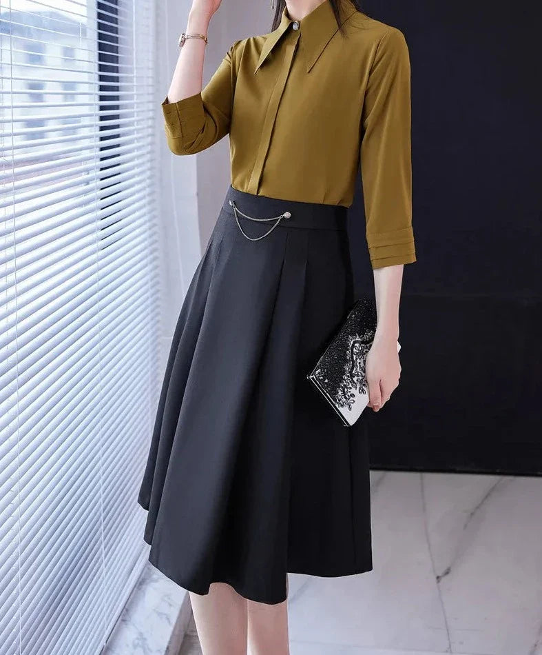 Conjunto saia e Camisa Alfaiataria Luxo