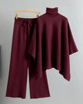 Conjunto Feminino Casual Elegante – Camisa Estilo Hepburn com Cardigan e Calça