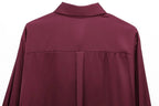 Camisa Vinho com Botões Dourados
