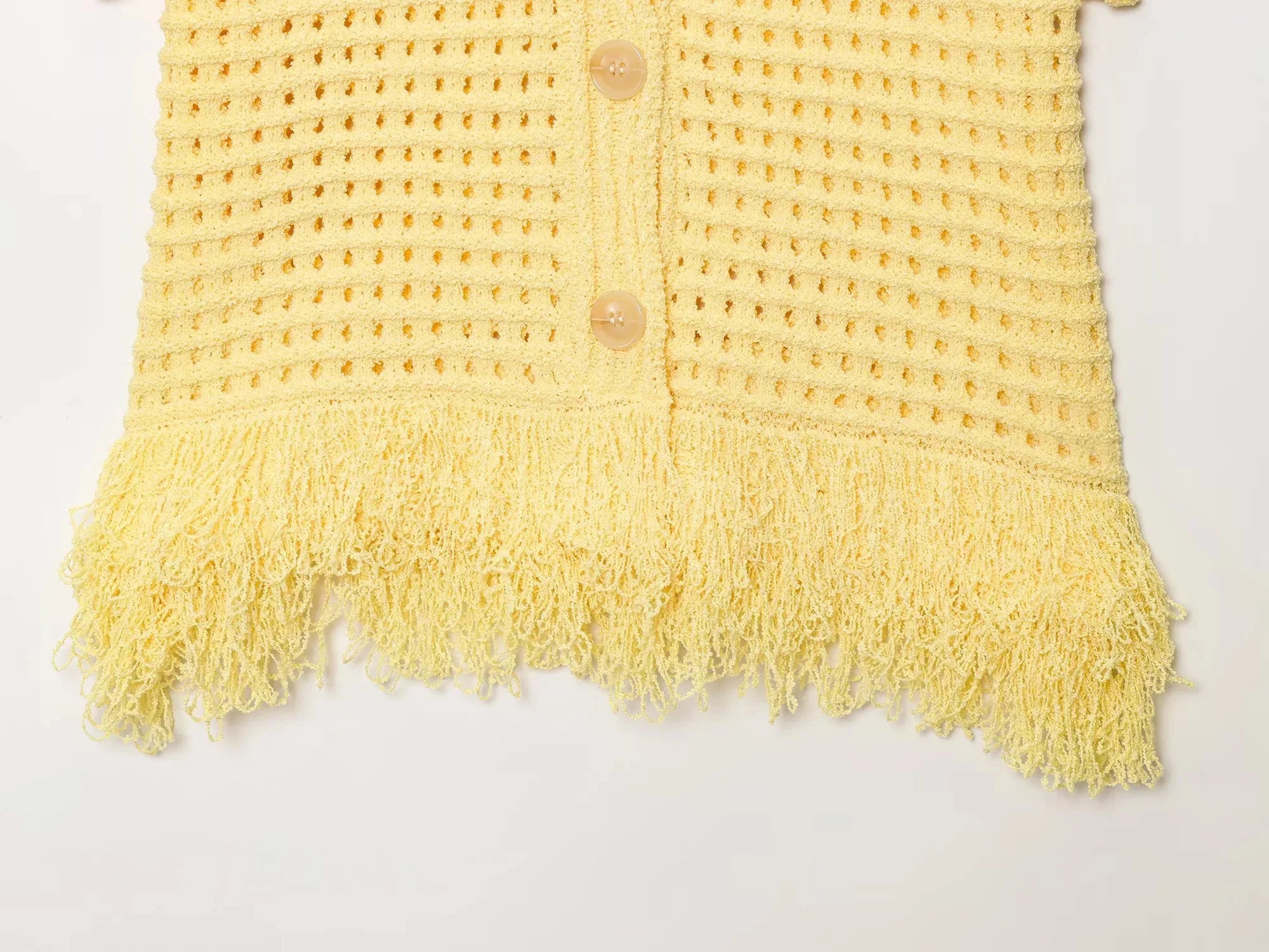 Conjunto em Tricô Vazado – Saia Mini + Camisa