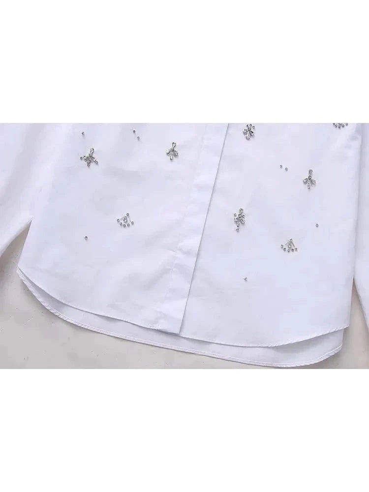 Camisa bordado em Cristais - Novidade