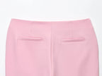 Colete Sem Mangas com Saia Curta ou Calça Flare, Estilo Moderno e Minimalista