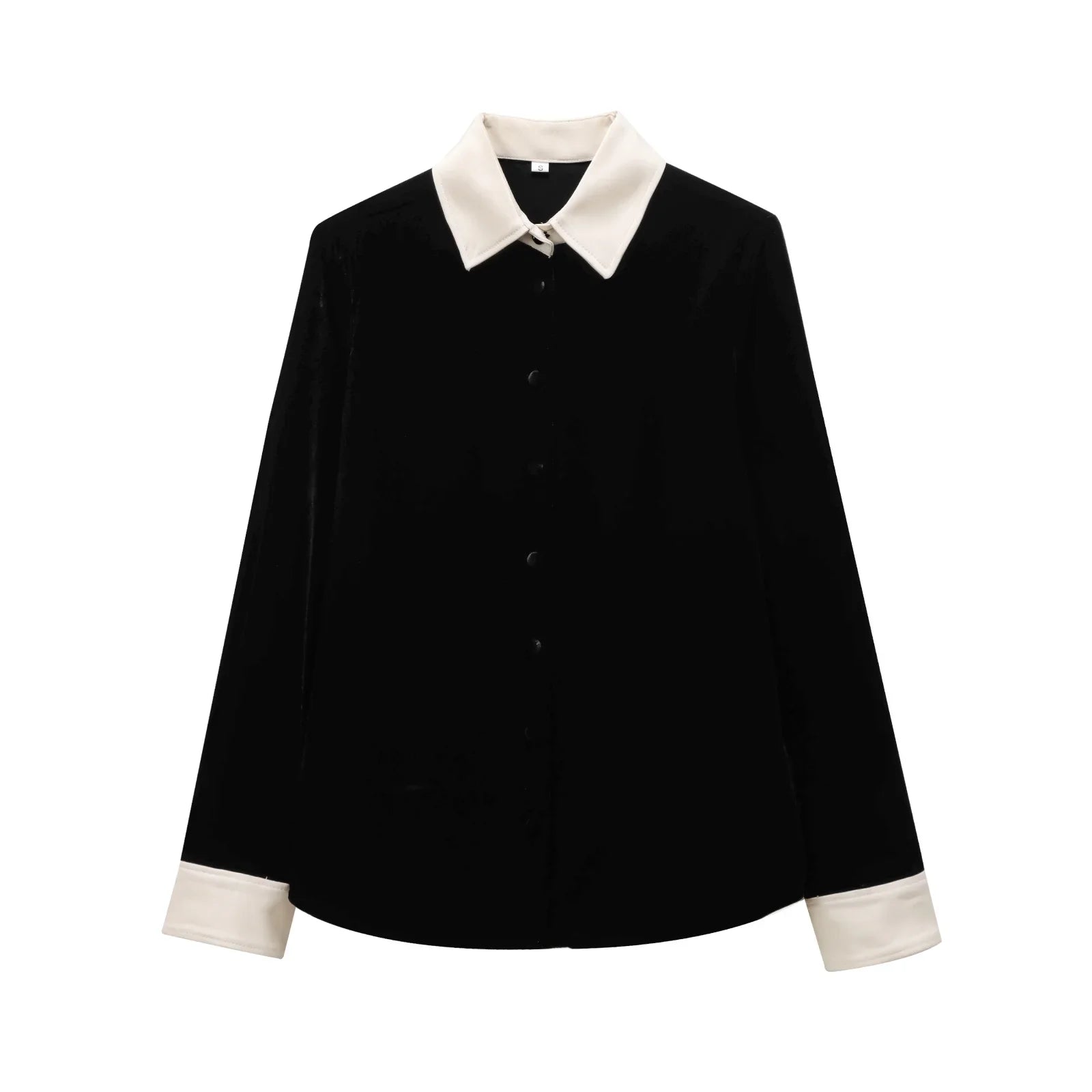 Conjunto em Veludo com Camisa de Manga Longa e Calça – Design Elegante com Detalhes Laterais