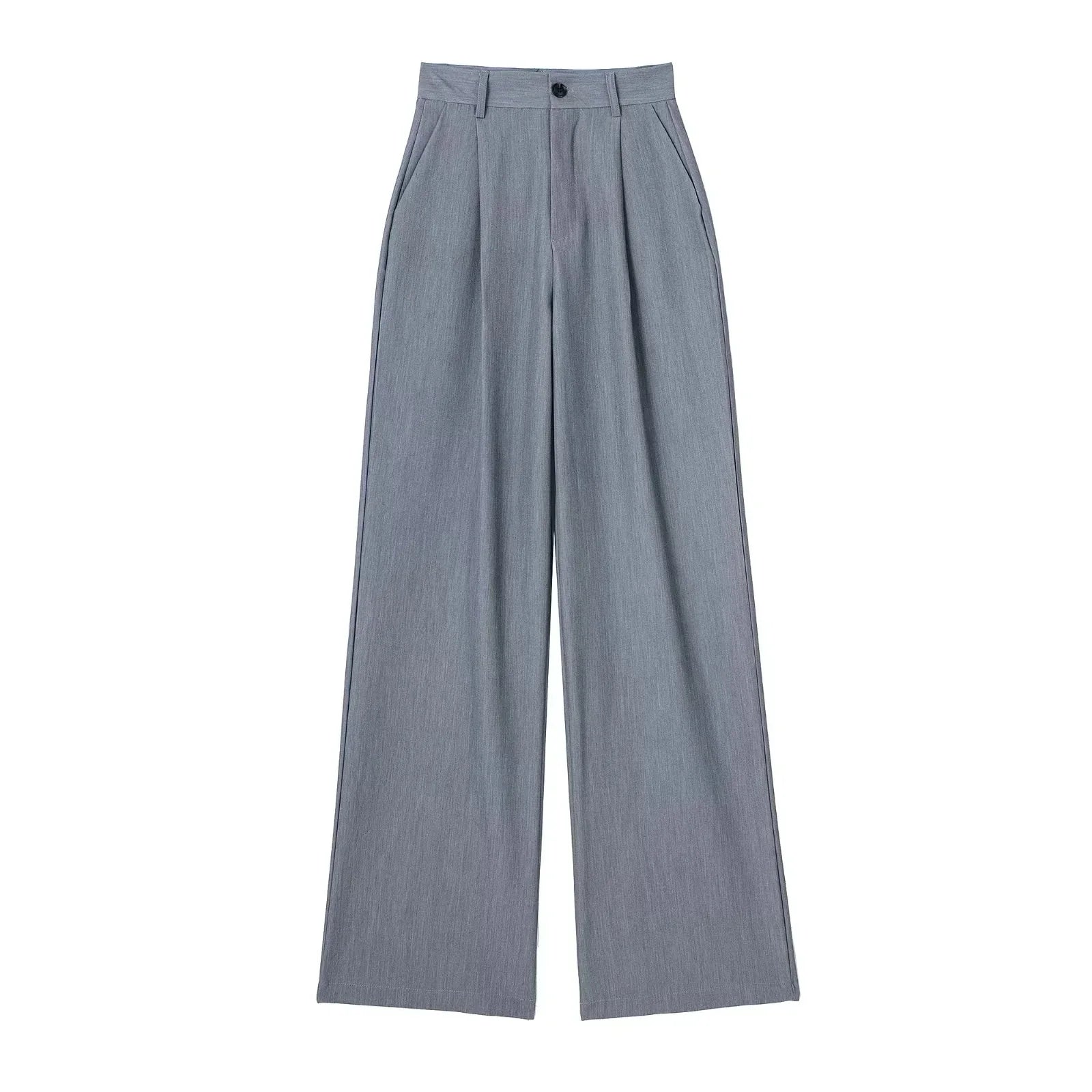 Calça de Alfaiataria Listrada – Cintura Alta e Silhueta Wide Leg Elegante