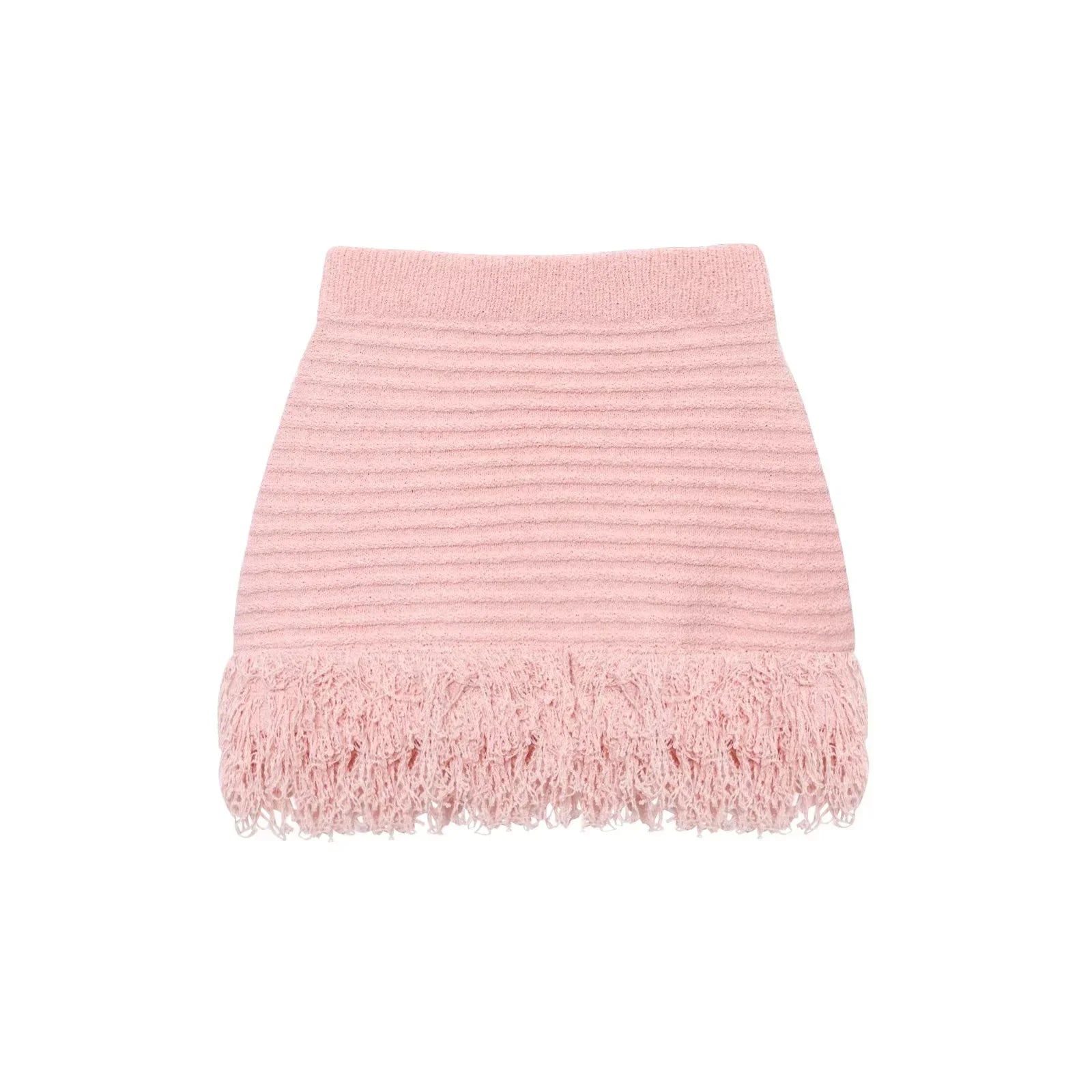 Conjunto em Tricô Vazado – Saia Mini + Camisa